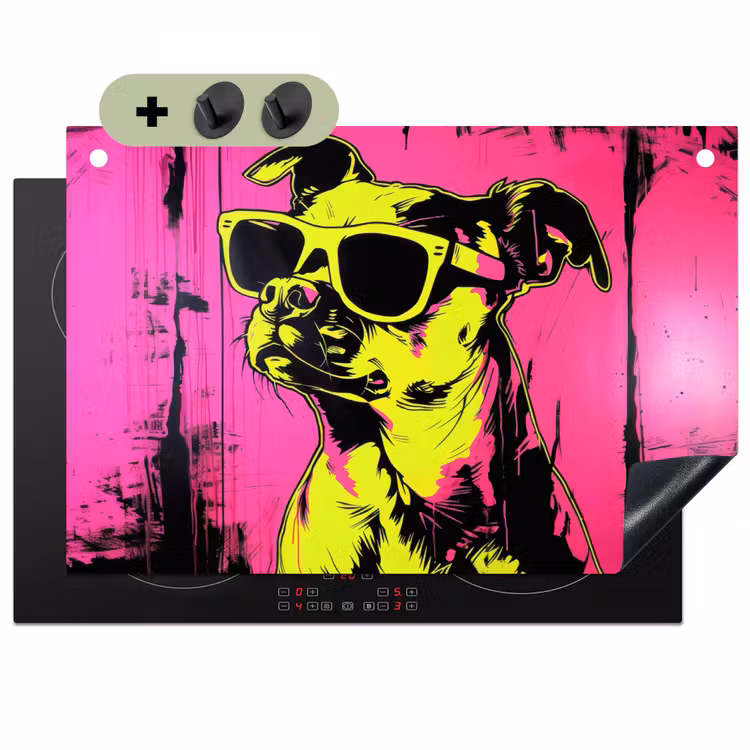 Hond - Zonnebril - Roze - Art Inductie beschemer met haakjes klein -3d