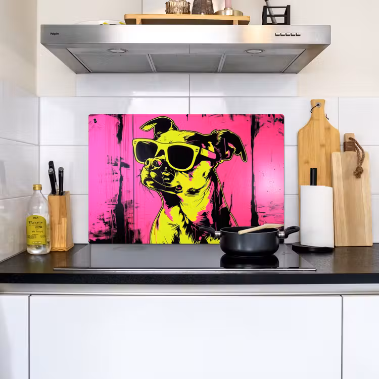 Hond - Zonnebril - Roze - Art Inductie beschemer met haakjes klein -sfeer2