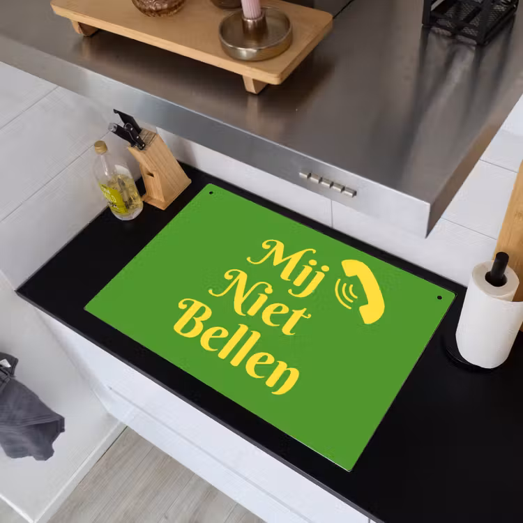 Mij niet bellen - Telefoon - Groen Inductie beschemer met haakjes klein -sfeer1