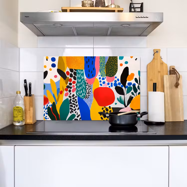 Stippen - Vormen - Modern - Kleuren Inductie beschemer met haakjes klein -sfeer2