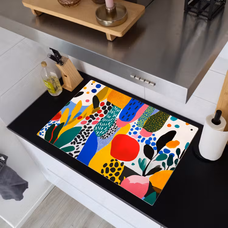 Stippen - Vormen - Modern - Kleuren Inductie beschemer met haakjes klein -sfeer1