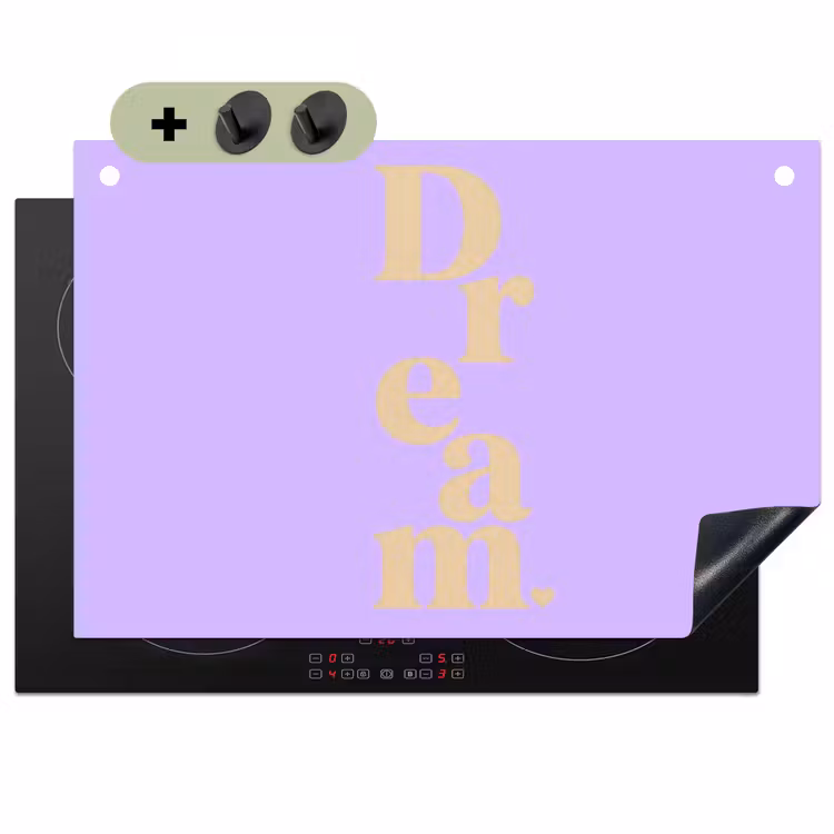 Dream - Paars - Typografisch Inductie beschemer met haakjes klein -3d