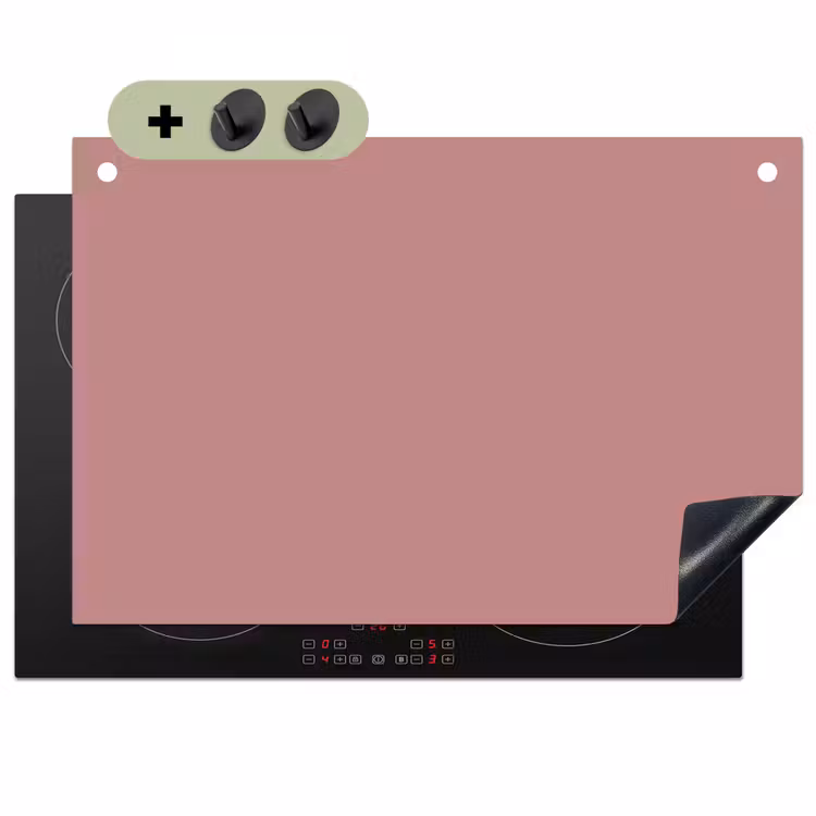 Dusty - Rose - Roze Inductie beschemer met haakjes klein 777 -3d