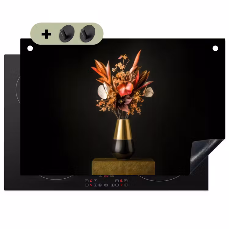 Exotisch - Boeket - Vaas - Goud Inductie beschemer met haakjes klein -3d
