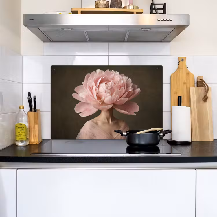 Gezicht - Roos - Roze Inductie beschemer met haakjes klein -sfeer2