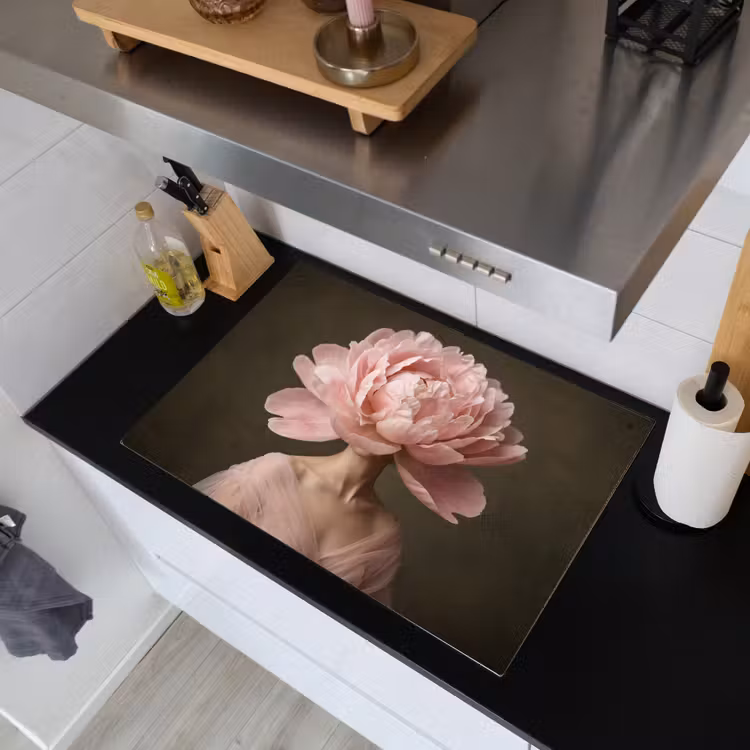 Gezicht - Roos - Roze Inductie beschemer met haakjes klein -sfeer1
