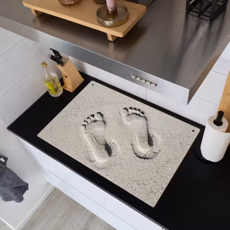 Voeten - Zand - Zee Inductie beschemer met haakjes klein -sfeer1