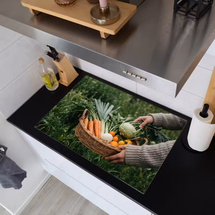 Veld - Groenten - Biologisch - Oogst Inductie beschemer met haakjes klein -sfeer1
