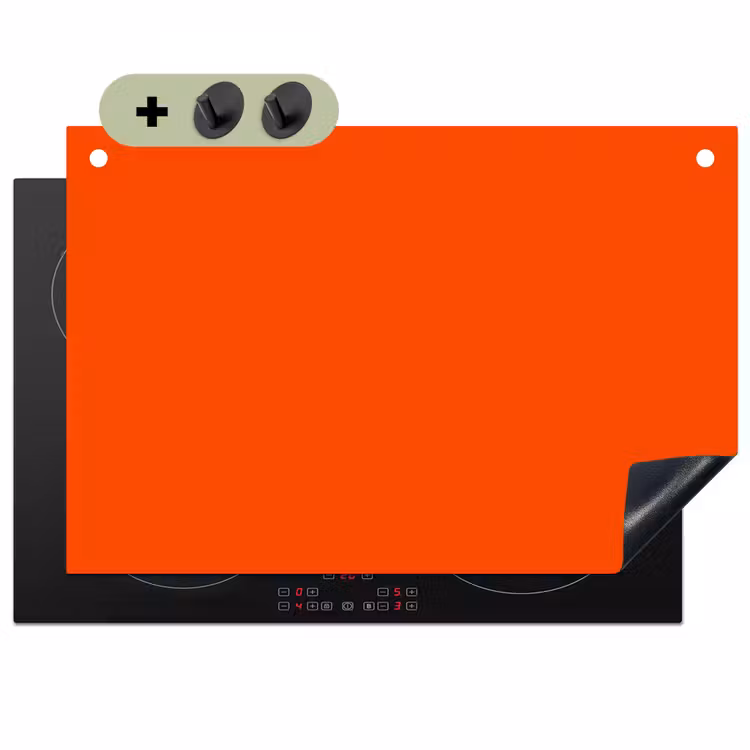 Fiery  - Tangerine - Oranje Inductie beschemer met haakjes klein 777 -3d
