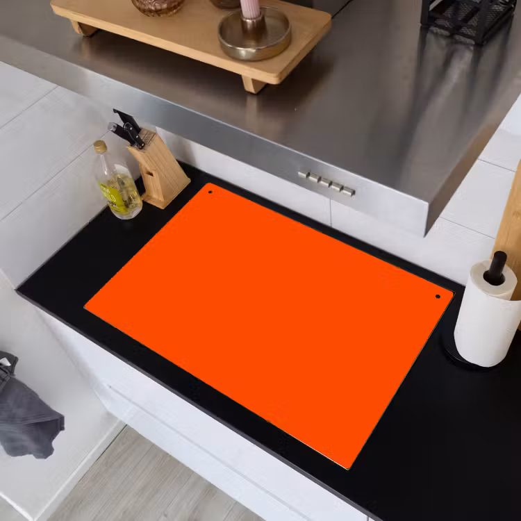 Fiery  - Tangerine - Oranje Inductie beschemer met haakjes klein 777 -sfeer1