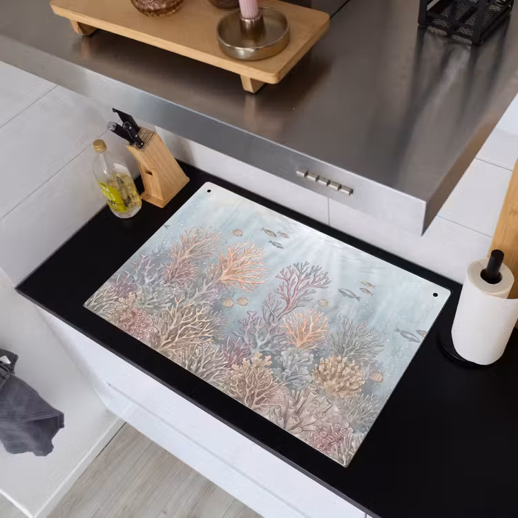 Vis - Koraal - Oceaan - Illustratie - Onderwater Inductie beschemer met haakjes klein -sfeer1
