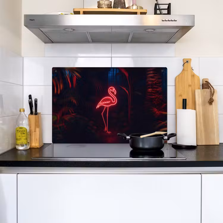Flamingo - Roze - Neon - Licht Inductie beschemer met haakjes klein -sfeer2