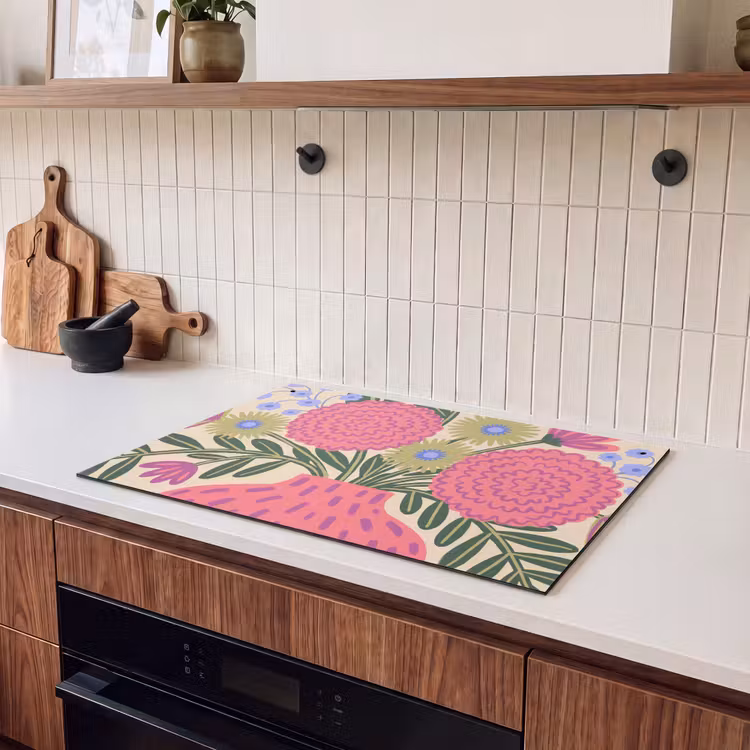 Bloemen - Boeket - Natuur - Abstract - Roze Inductie beschemer met haakjes klein -sfeer1
