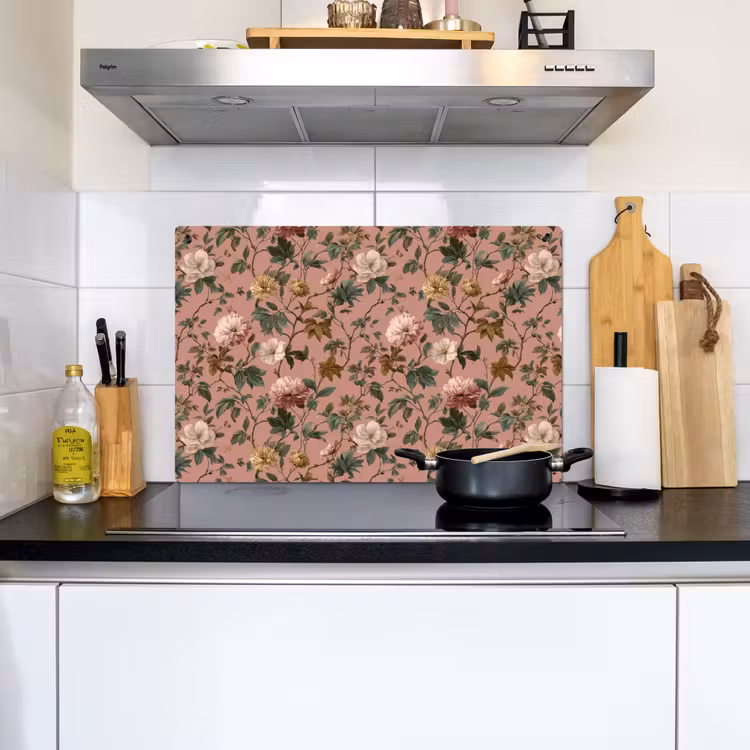 Bloemen - Klassiek - Roze Inductie beschemer met haakjes klein 777 -sfeer2