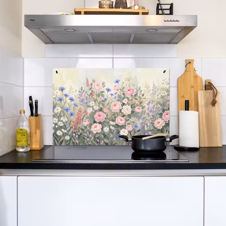 Bloemen - Tuin - Natuur - Kleurrijk Inductie beschemer met haakjes klein -sfeer2
