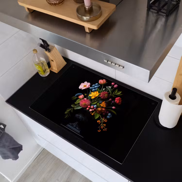 Bloemen - Vrolijk - Vaas Inductie beschemer met haakjes klein -sfeer1
