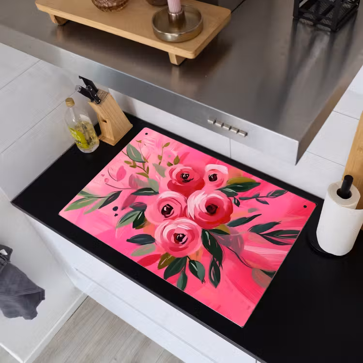 Bloemen - Verf - Roze Inductie beschemer met haakjes klein -sfeer1