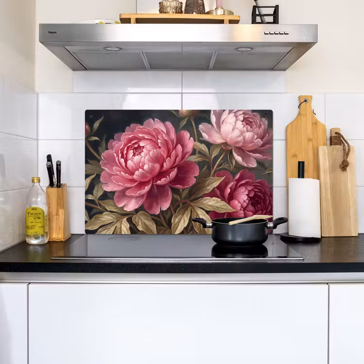 Bloemen - Roze - Klassiek - Natuur Inductie beschemer met haakjes klein -sfeer2