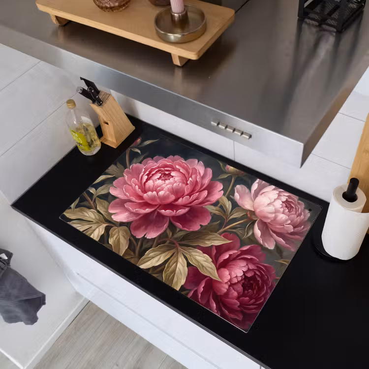 Bloemen - Roze - Klassiek - Natuur Inductie beschemer met haakjes klein -sfeer1
