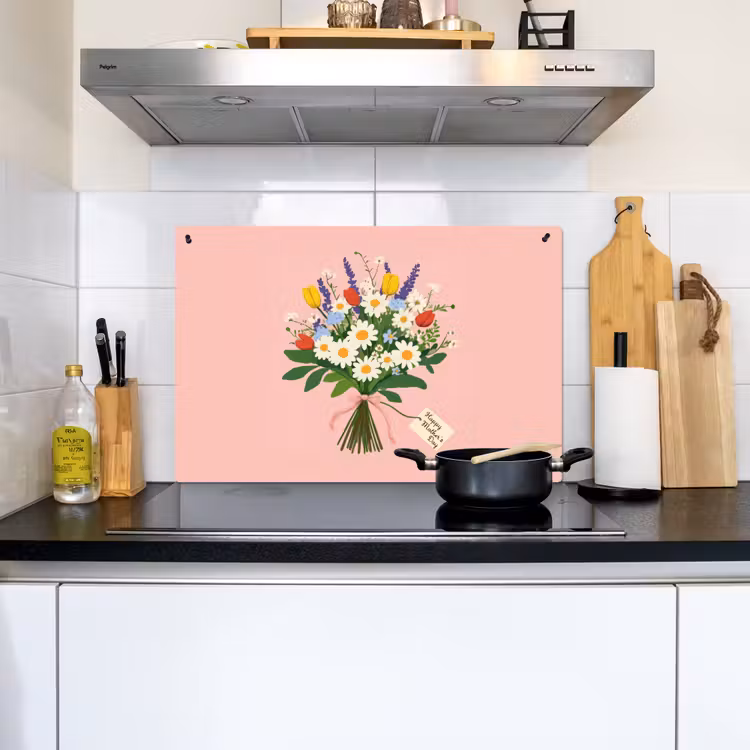 Bloemen - Lint - Kaartje Inductie beschemer met haakjes klein -sfeer2