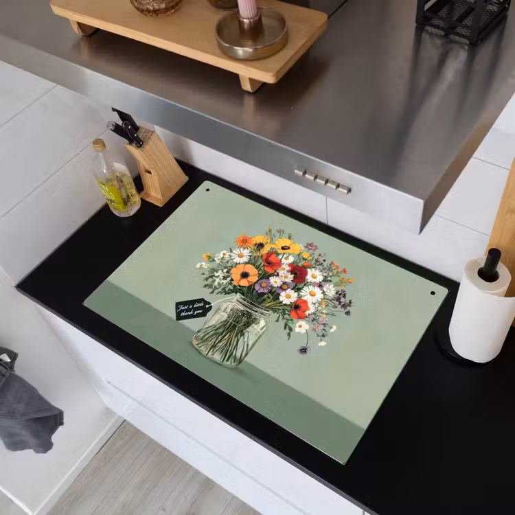 Bloemen - Vaas - Kaartje Inductie beschemer met haakjes klein -sfeer1