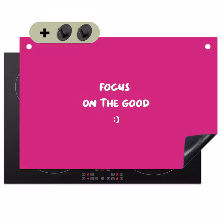 Focus - Smiley - Roze Inductie beschemer met haakjes klein -3d