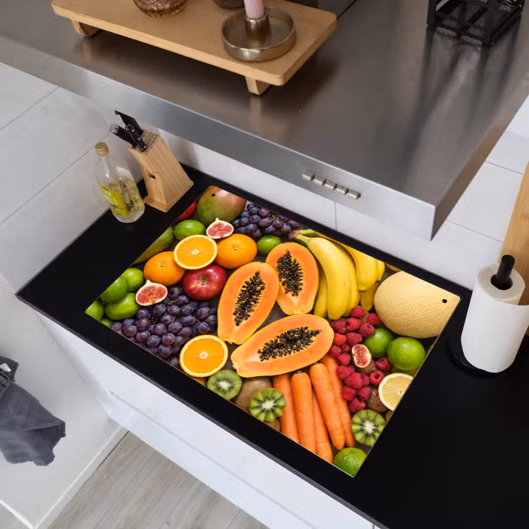 Eten - Fruit - Groenten - Vers - Kleurrijk Inductie beschemer met haakjes klein -sfeer1