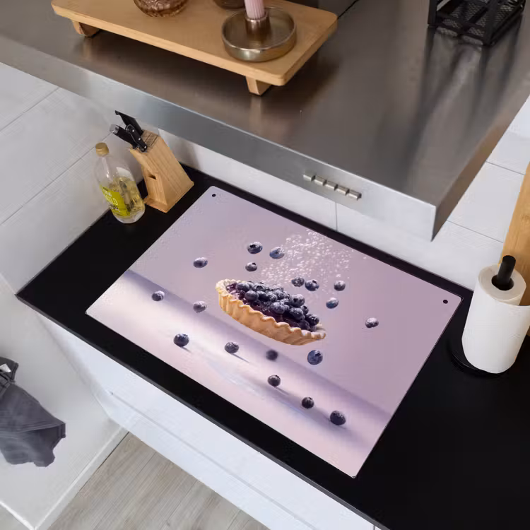 Eten - Taart - Bessen - Blauw Inductie beschemer met haakjes klein -sfeer1