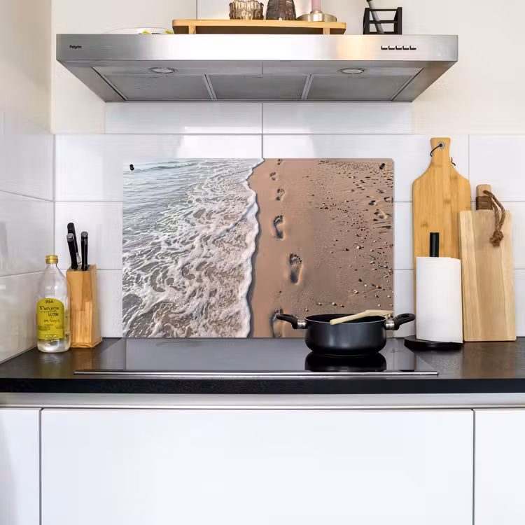 Voetstappen - Vloedlijn - Zee Inductie beschemer met haakjes klein -sfeer2