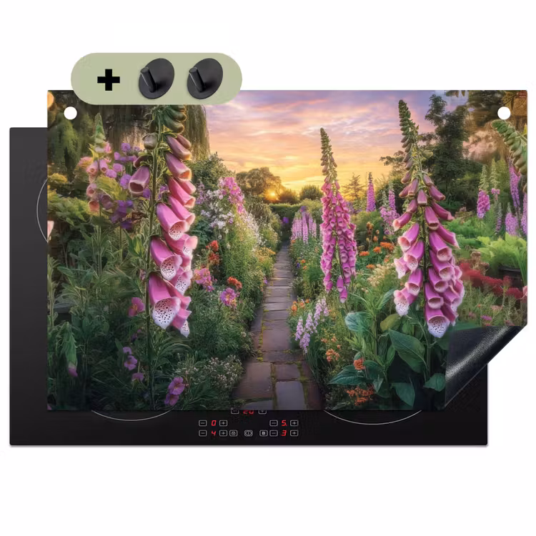 Vingerhoedskruid - Bloemen - Tuin Inductie beschemer met haakjes klein -3d