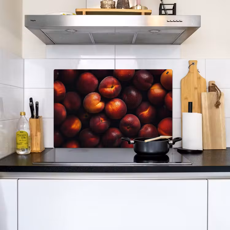 Fruit - Close up - Nectarines Inductie beschemer met haakjes klein -sfeer2