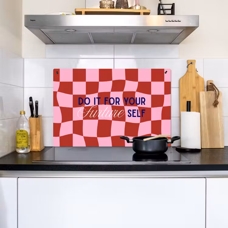 Furture - Geblokt - Rood Inductie beschemer met haakjes klein -sfeer2