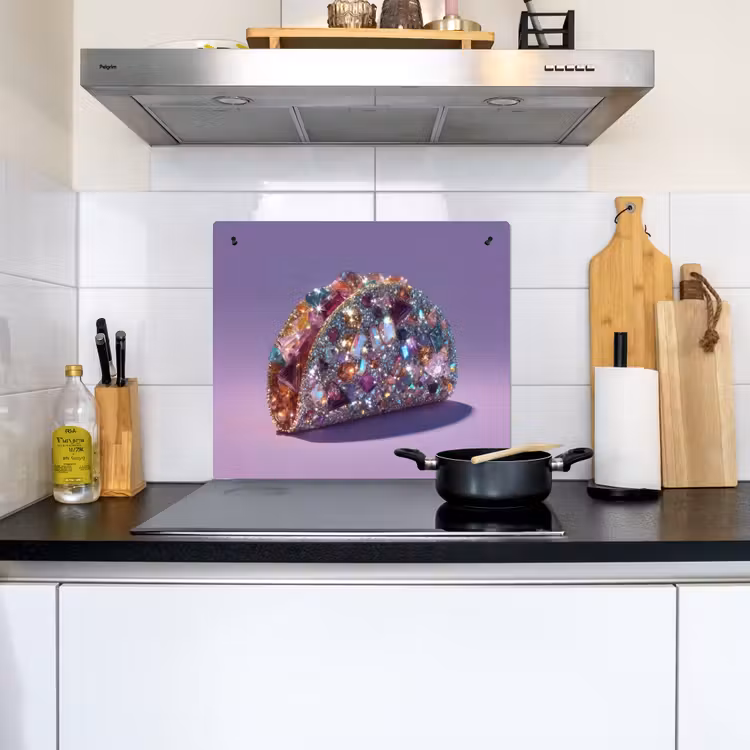 Edelstenen - Glitters - Paars - Kleurrijk Inductie beschemer met haakjes middel -sfeer2