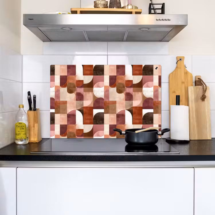 Geometrie - Modern - Retro Inductie beschemer met haakjes klein 777 -sfeer2