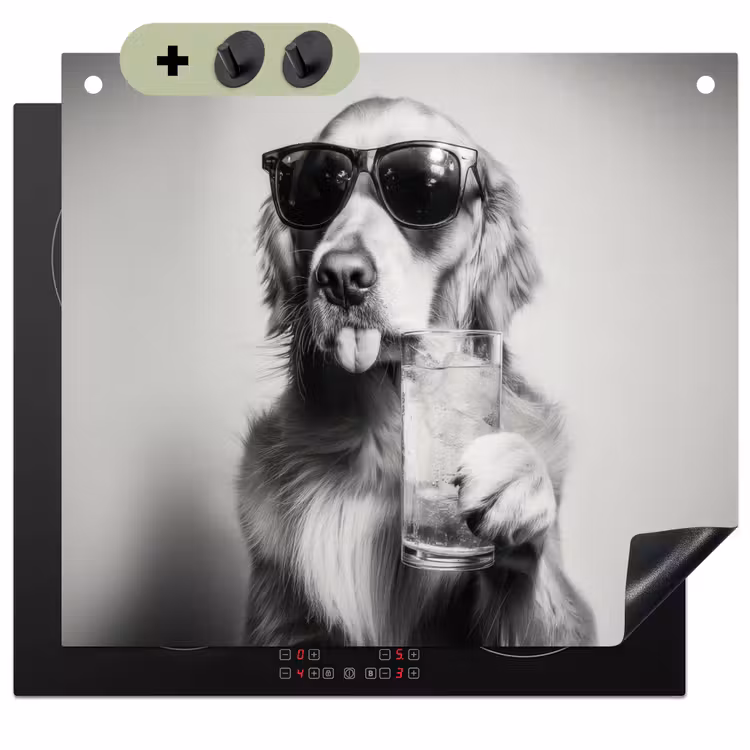 Golden retriever - Hond - Zonnebril - Gkas Inductie beschemer met haakjes middel -3d