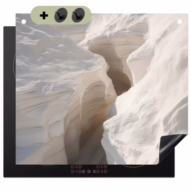 Kloof - Wit - Sneeuw Inductie beschemer met haakjes middel -3d