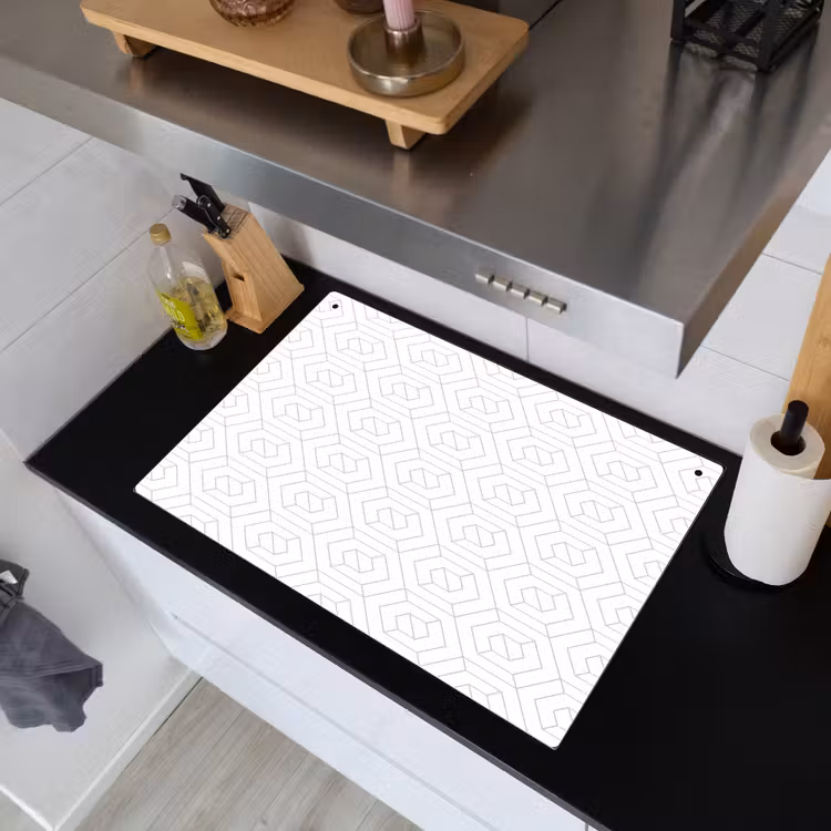 Grafisch - Patroon - Modern Inductie beschemer met haakjes klein 777 -sfeer1