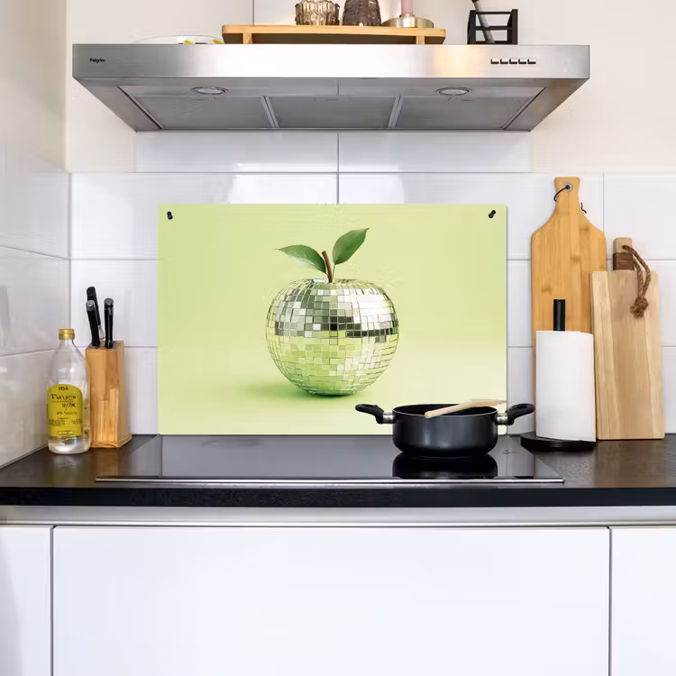 Groen - Disco - Decoratie - Appel Inductie beschemer met haakjes klein -sfeer2