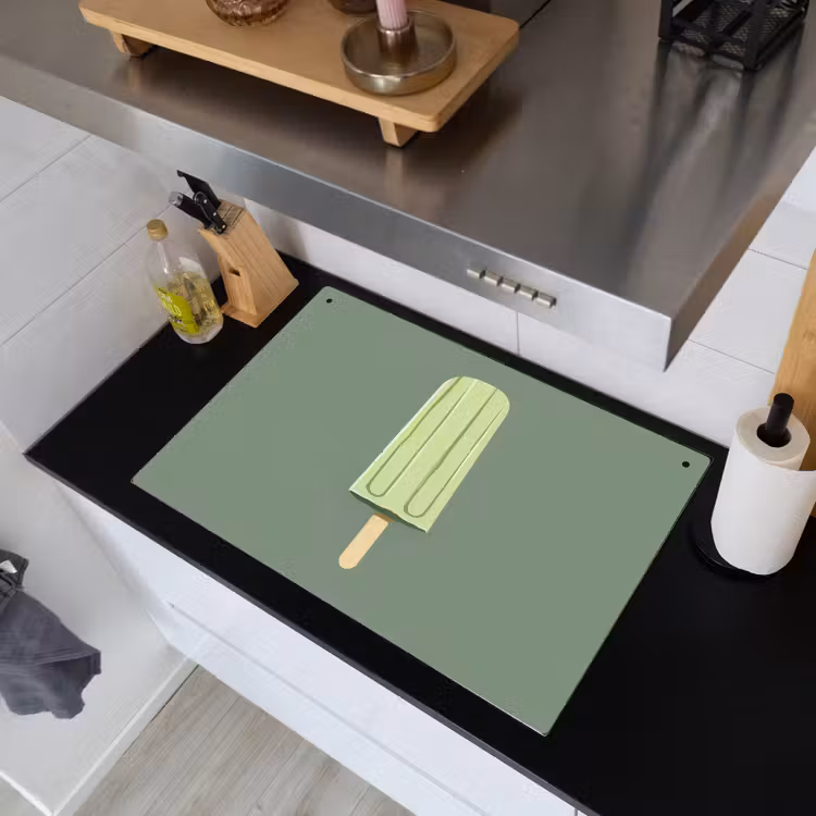 Groen - Waterijsje - Stokje - Illustratie Inductie beschemer met haakjes klein -sfeer1