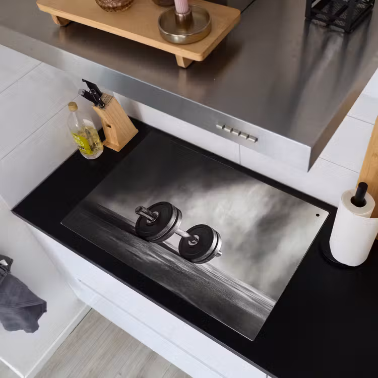 Halter - Gewichten - Zwart Inductie beschemer met haakjes klein -sfeer1