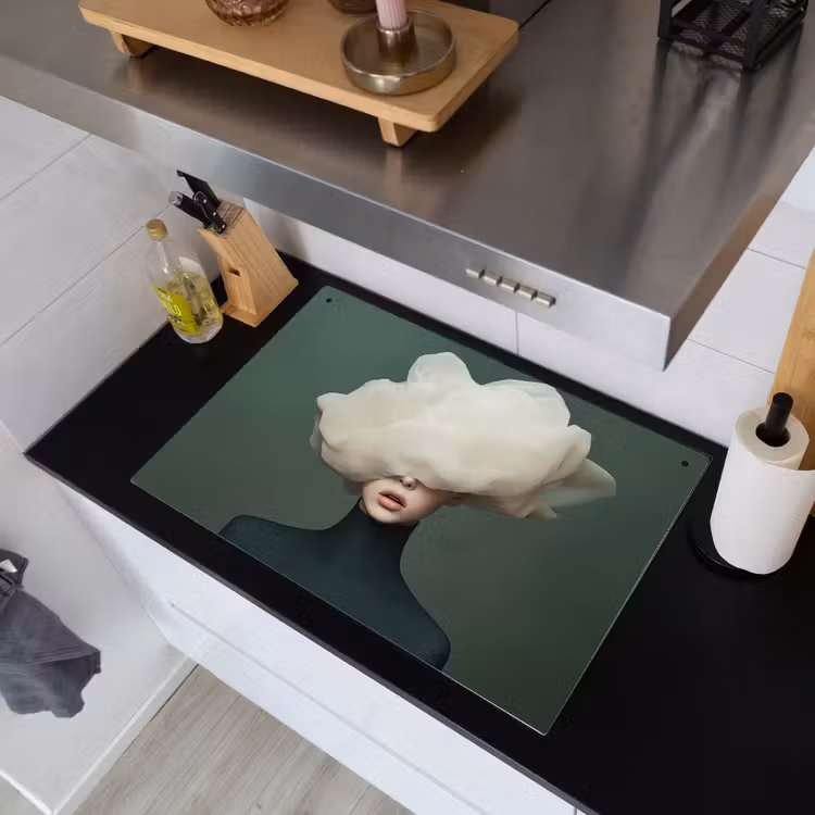 Hoed - Vrouw - Beige Inductie beschemer met haakjes klein -sfeer1