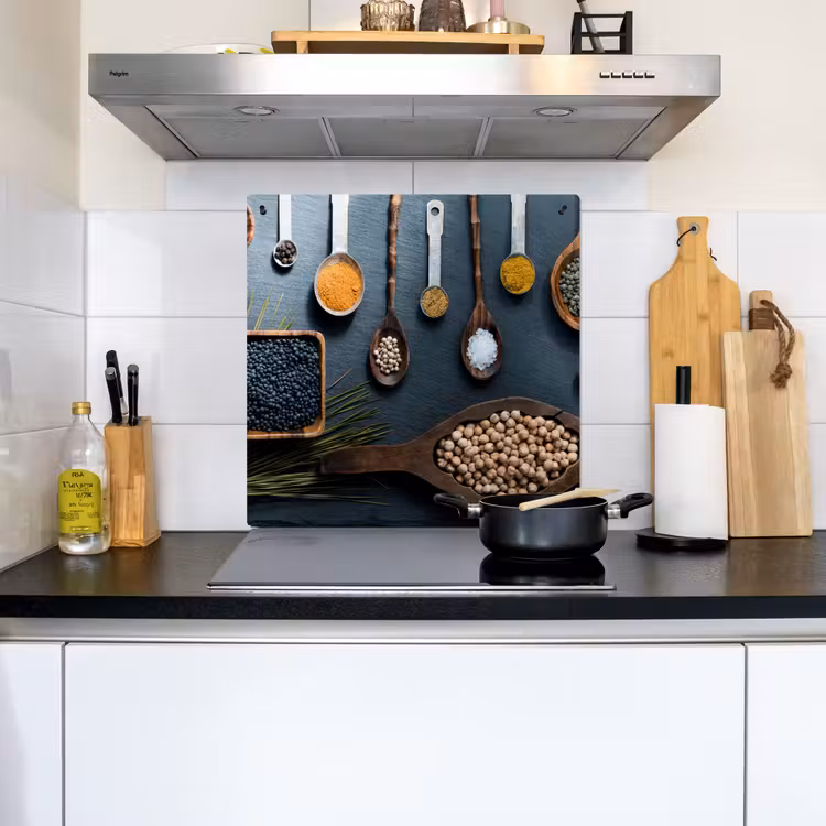 Kruiden - Lepels - Specerijen - Keuken Inductie beschemer met haakjes middel -sfeer2