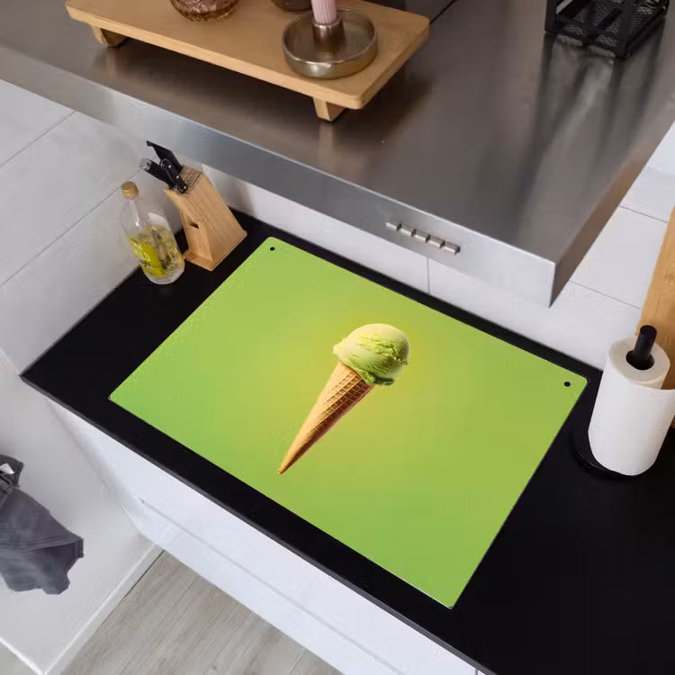 Hoorntje - Schepijs - Groen Inductie beschemer met haakjes klein -sfeer1