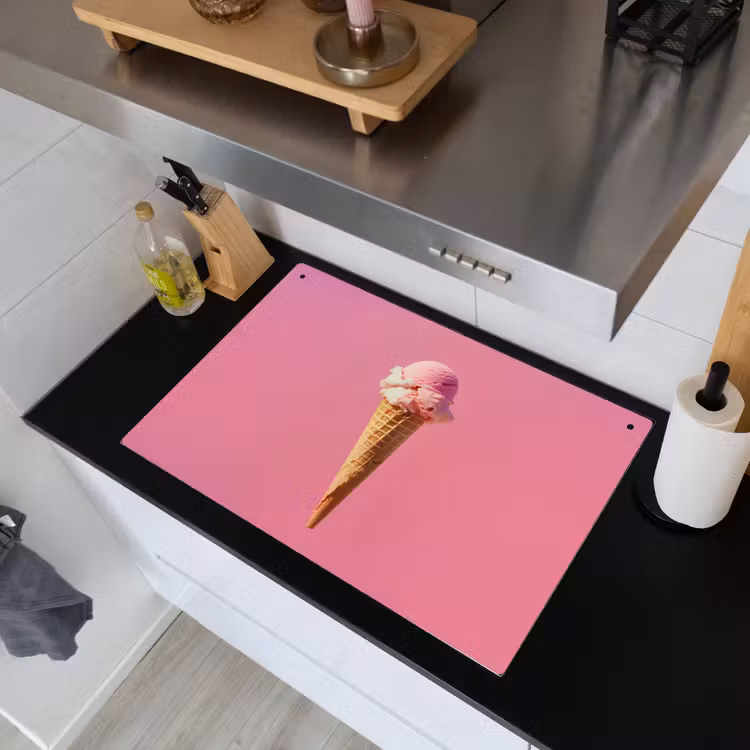 Hoorntje - Schepijs - Roze Inductie beschemer met haakjes klein -sfeer1