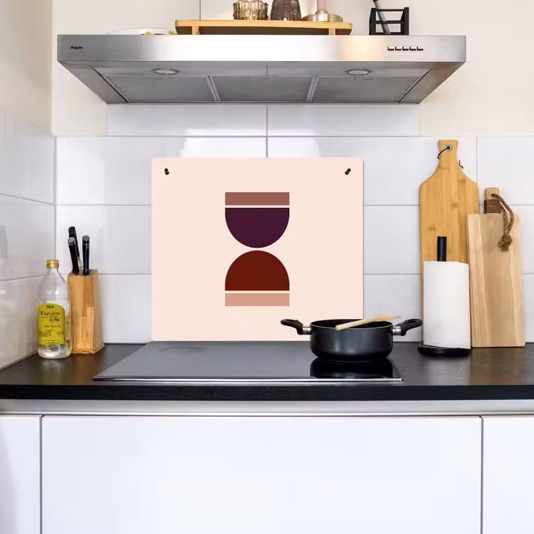 Zandloper - Symmetrisch - Rood - Paars Inductie beschemer met haakjes middel -sfeer2