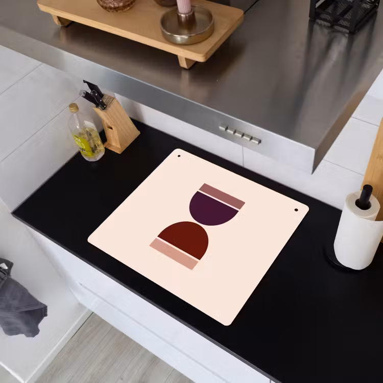 Zandloper - Symmetrisch - Rood - Paars Inductie beschemer met haakjes middel -sfeer1