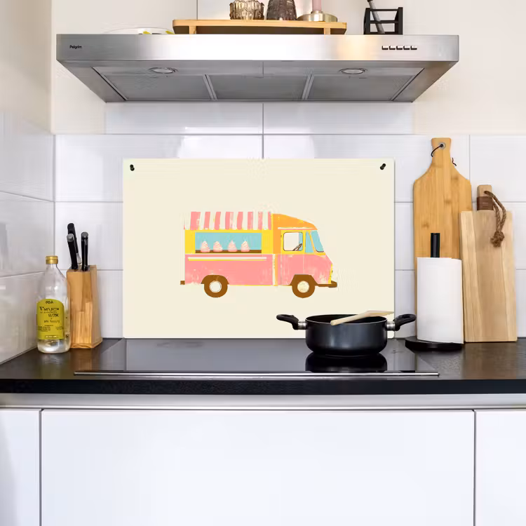 Ijskar - Retro - Softijsjes - Roze Inductie beschemer met haakjes klein -sfeer2