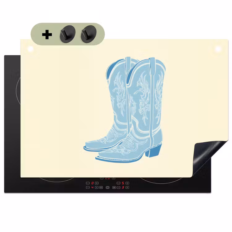 Illustratie - Cowboylaarzen - Patroon Inductie beschemer met haakjes klein -3d