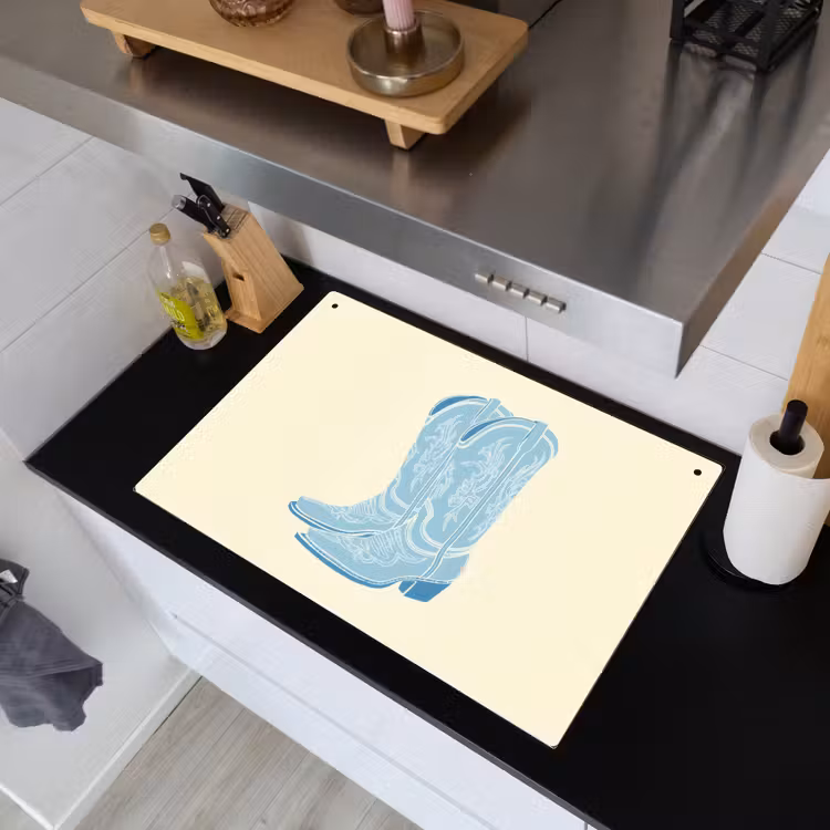 Illustratie - Cowboylaarzen - Patroon Inductie beschemer met haakjes klein -sfeer1