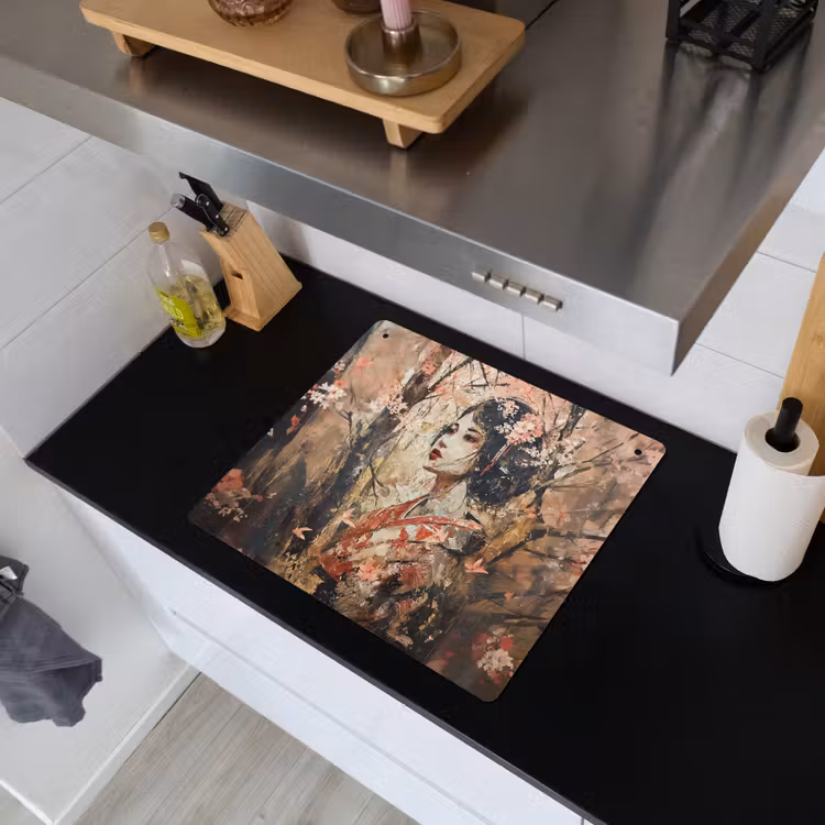 Kimono - Vrouw - kersenbomen Inductie beschemer met haakjes middel -sfeer1
